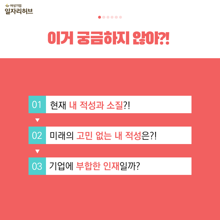 이거 궁금하지 않아? 1.현재 내 적성과 소질?! 2.미래의 고민 없는 내 적성은?! 3.기업에 부합한 인재일까?!