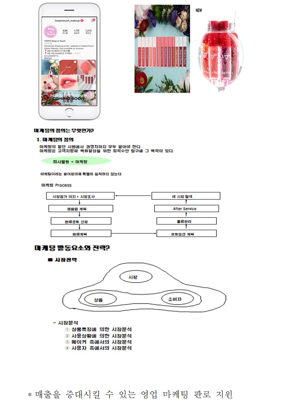 3. B2B 영업에 대한 방향성으로 오프라인의 점주들을 규모 있게 만들어서 영업할 수 있는 해결책으로 O2O 컨텐츠 플랫폼 마켓 온라인 앱 시스템과 연계 도구를 활용한 서비스 발상의 전환을 통해 Off-line 판로를 학보 하였으면 합니다. 성공적인 마케팅 전략 수립