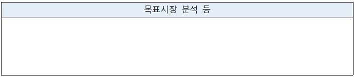 목표시장 분석 등