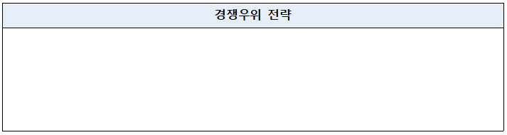 경쟁우위 전략